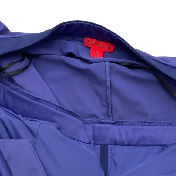 Spanx Azure Chic Trim Tankini Halter Top Swim Suit Shapewear Purple Size 12 - Picture 3 of 5